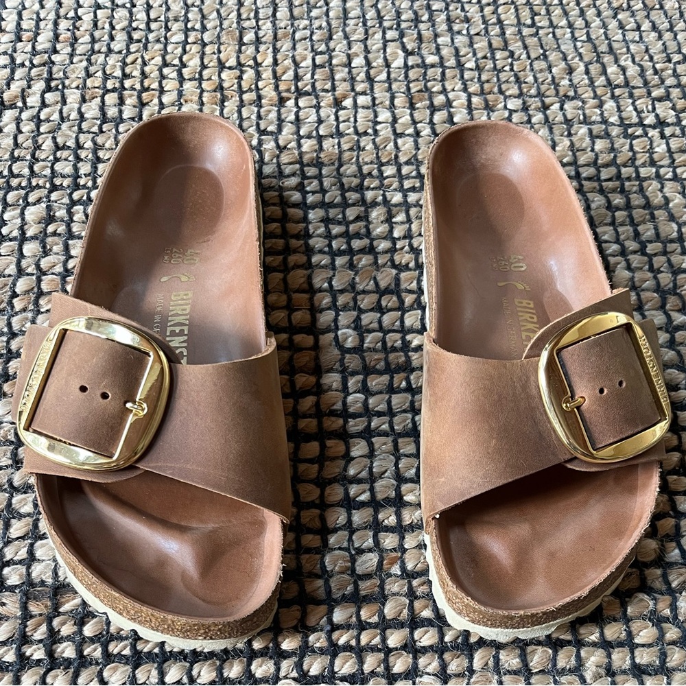 Cognac Birkenstock Madrid big buckle